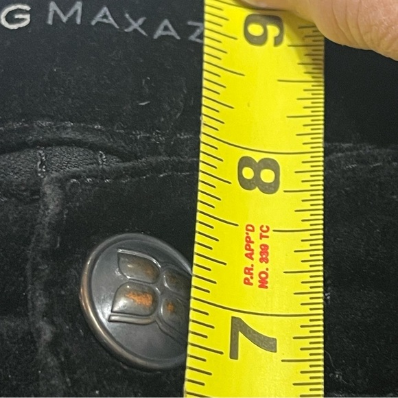 BCBGmaxazria black velvet pants with Leg Zipper size 26 - Picture 12 of 13